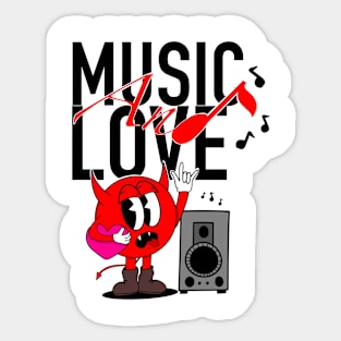 Music and Love Sticker